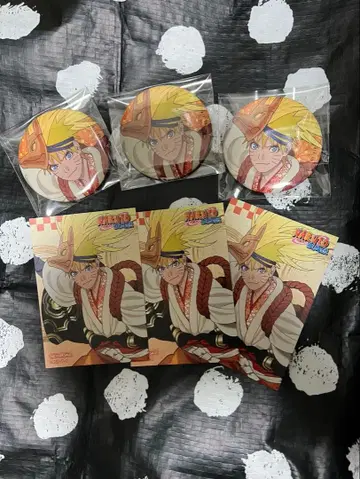 NARUTO 돌풍전 채면화 캔뱃지 특전 세트 나루토