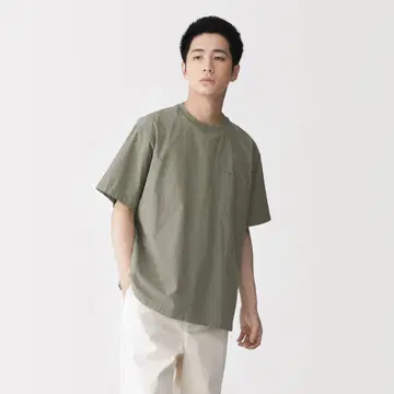 무인양품 신사 냉감 크루넥 반팔 면티