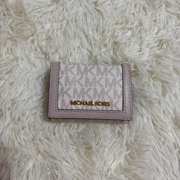 MICHAEL KORS 3단 폴더형 지갑 핑크 화이트