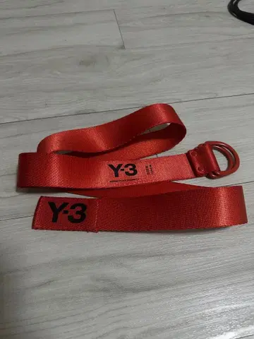 Y-3 로고 나일론 벨트 레드