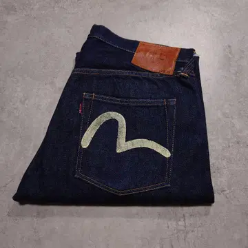 EVISU 갈매기 데님 다크 네이비 귀 포함 2000 No.2 W36