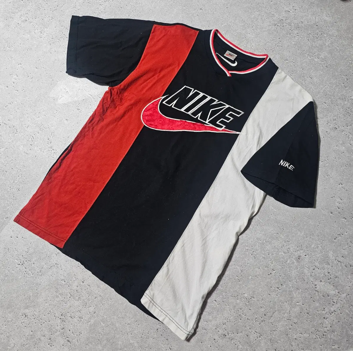 XL 나이키 90s 빅로고 올드스쿨 오버핏 반팔 티 코르티스
