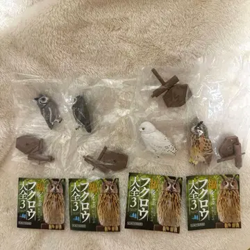 카이요도 복을 부르는 올빼미 대전집 3 마츠무라 시노부 4체 세트 미개봉 새상품 올빼미