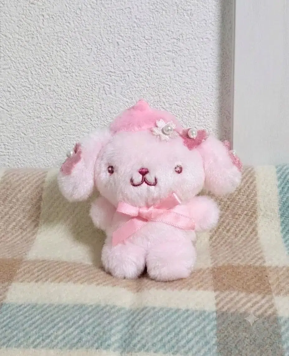 산리오 폼폼푸린 핑크톤 벚꽃 인형 키링