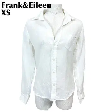 Frank&Eileen 블라우스 린넨 XS 화이트 하트 자수