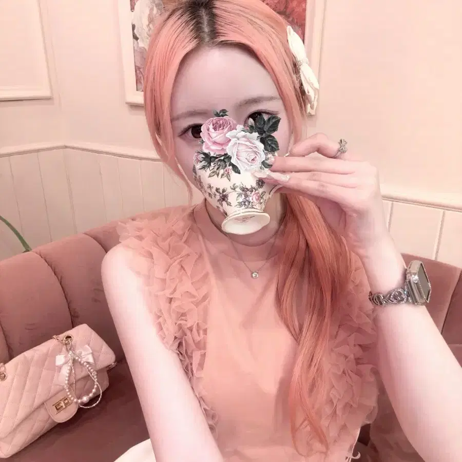 스나이델 코랄 민소매 프릴티 스나계 양산형