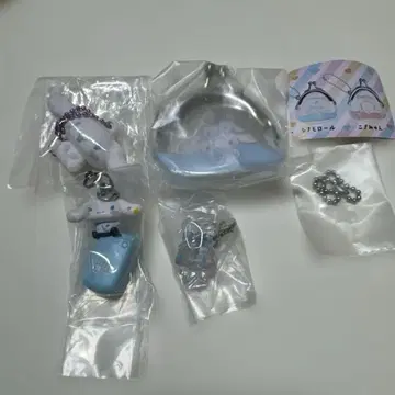 산리오 시나모롤 가챠가챠 4점 세트 메지루시 액세서리