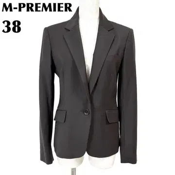 [새상품급] M-PREMIER 테일러드 자켓 원버튼 38 브라운