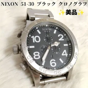 NIXON 51-30 블랙 크로노그래프 데이트 남성용 손목시계 대형 케이스