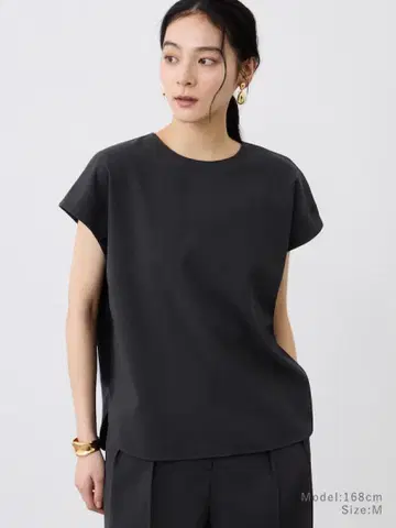 PLST 새상품 폴리에스테르 옥스 t 블라우스 S 네이비