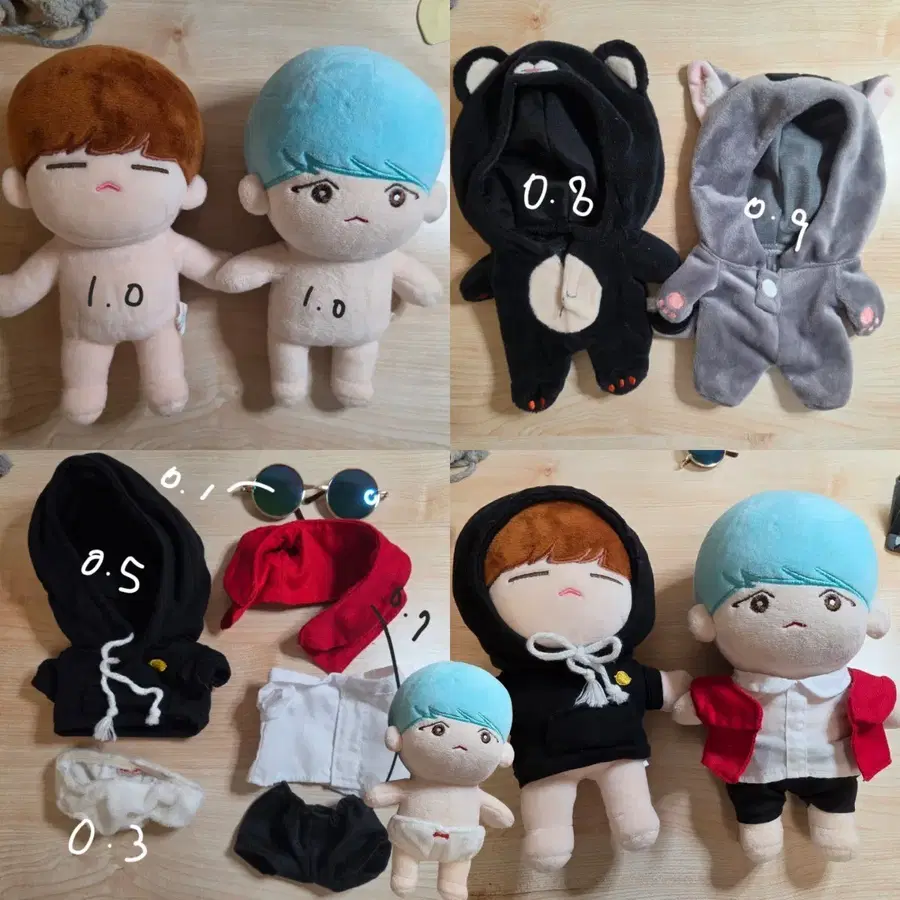 방탄 슈가 20cm 인형/인형옷 (굥기, 슈퐁이)