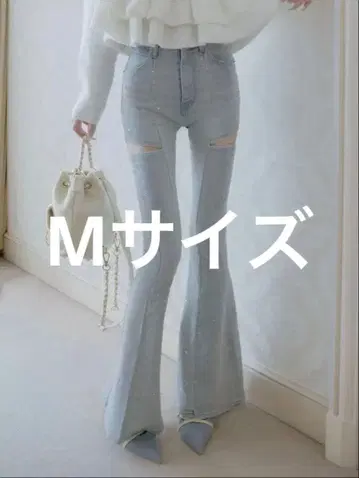새상품 Darich 드롭 비쥬 플레어 데님 팬츠 블루 M 사이즈
