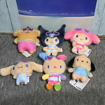 산리오 쿠리피 봉제 인형 갓 구운 햇볕에 그을린 전종 세트
