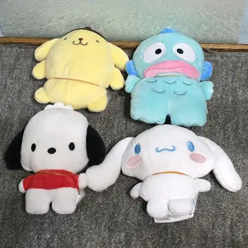 산리오 캐릭터즈 스탠다드 봉제 인형 릴 달린 패스 케이스 전종 세트