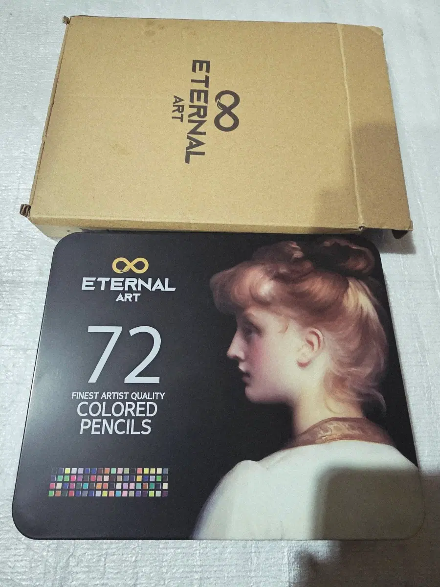 이터널아트 틴케이스 색연필 전문가용, 72색