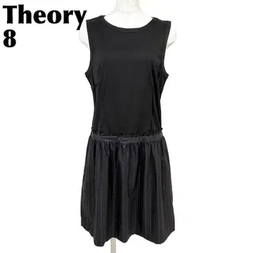 [새상품급] Theory 슬리브리스 원피스 8 블랙 절개
