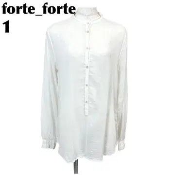 [ 새상품급 ] forte_forte 노카라 블라우스 긴 길이 1 화이트 얇은 소재