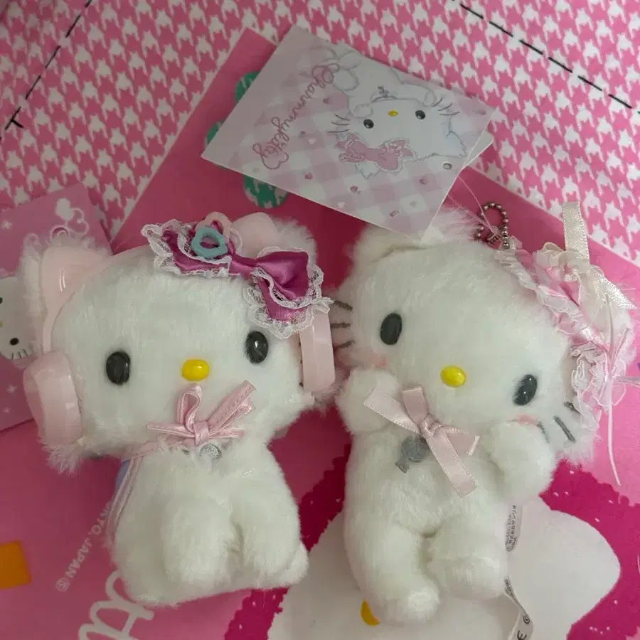 산리오 차밍키티 인형 키링 2개 세트