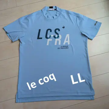le coq sportif 남성용 골프 셔츠 라이트 블루 LL
