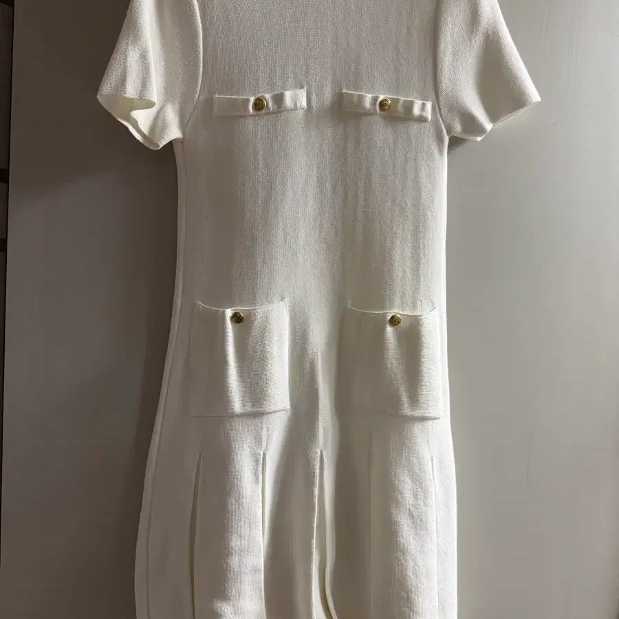 ZARA 화이트 니트 원피스 S