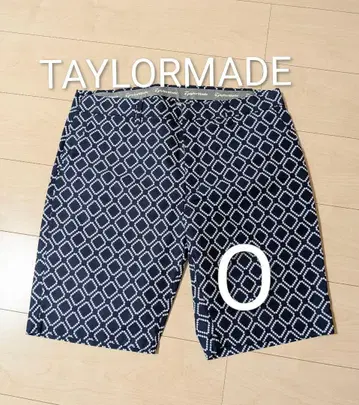 TaylorMade 남성용 골프 하프 팬츠 기하학 패턴 O 사이즈