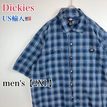 BA166 [ US 수입 ] 디키즈 반팔 체크 셔츠 men's [ 2XL ]