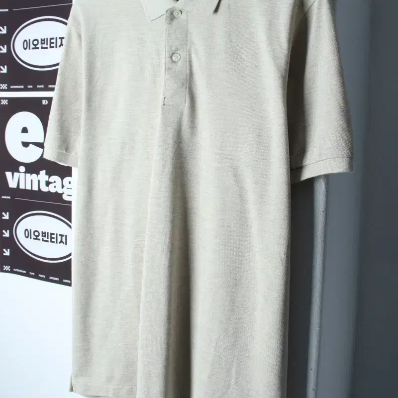 (2XL) 탑텐 반팔 카라 티셔츠 빅사이즈 베이지 무지 기본-H35303