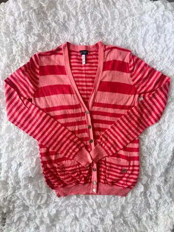 ARMANI JEANS 보더 가디건 EU38 아르마니