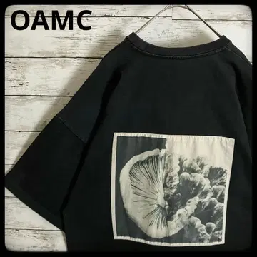 OAMC 백 사진 빅 실루엣 티셔츠 블랙