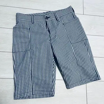 adidas 골프 남성용 하프 팬츠 깅엄 체크 S