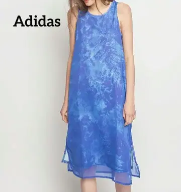 Adidas Ocean Elements 쉬폰 새틴 탱크 드레스