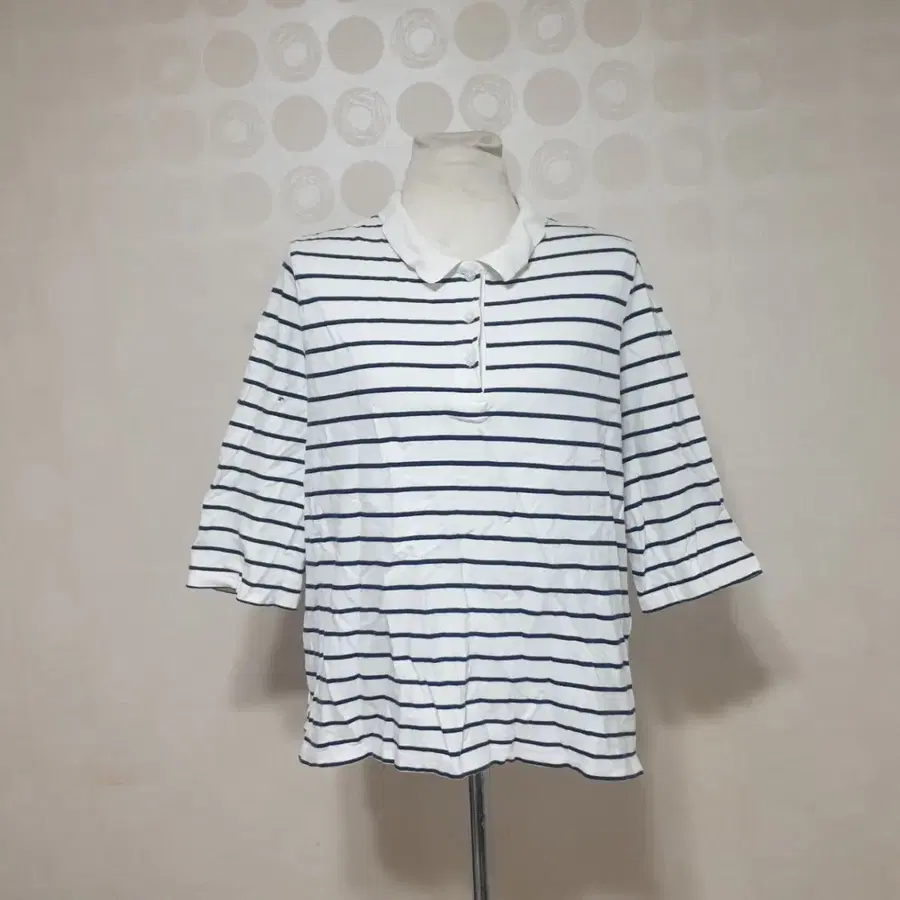 스트라이프 7부티셔츠66 반팔티66 카라티66