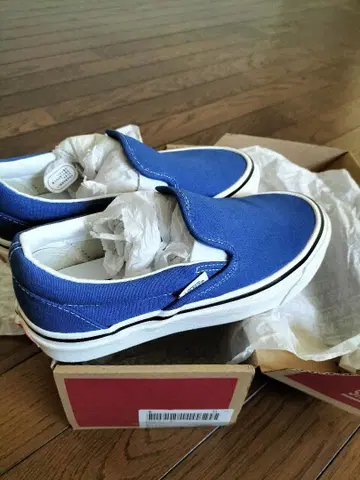 새상품! VANS 슬립온 블루 22cm