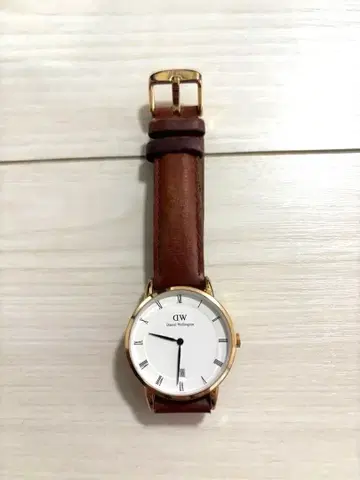 Daniel Wellington 여성용 손목시계 브라운 가죽 벨트 박스 포함