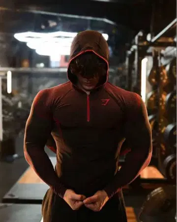gymshark onyx5.0 hoodie red