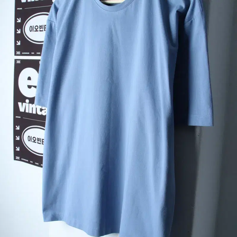 (L-XL) 자바나스 반팔 티셔츠 연블루 무지 기본-H35446