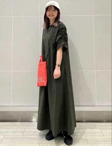 coen 코엔 소매 드로스트 원피스 롱 원피스