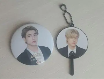 ENHYPEN JAKE 캔뱃지 & 부채 키링 세트