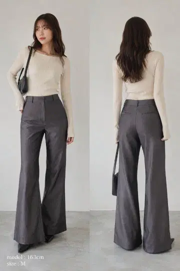 미사용 새상품 Theory luxe 띠어리 럭스 슬랙스 차콜 그레이