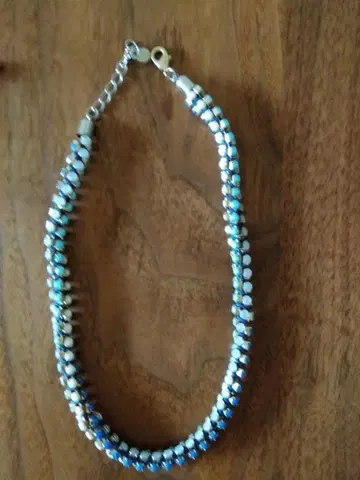 Accessoires 비즈 목걸이 블루 계열 (수납 가방 포함)