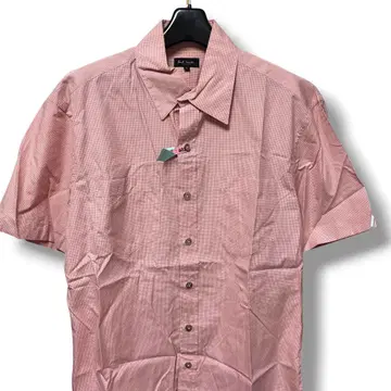폴스미스 마이크로 체크 반팔 셔츠 핑크 L Paul Smith