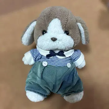 쇼와 레트로 레트로한 강아지 봉제 인형 옷 갈아입기 봉제 인형 샌디