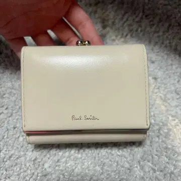 Paul Smith 3단 폴더형 지갑 가마구치 화이트 파스텔