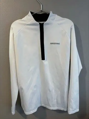 BRIEFING MS TOUR LS HALFZIP 화이트 브리핑