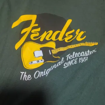 초레어 Fender Telecaster T셔츠 그린 빈티지