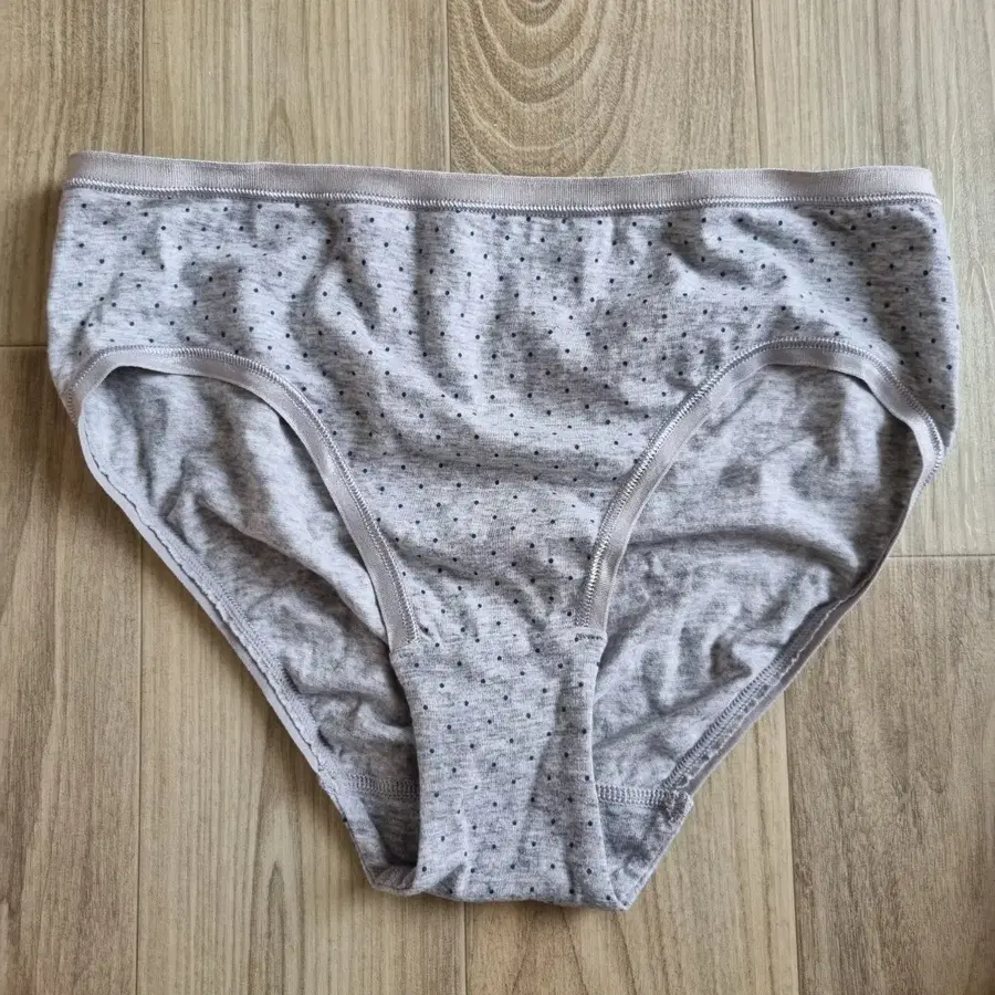 일본 무인양품 땡땡이 무늬 회색 홑겹 여성팬티