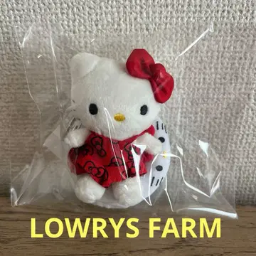 LOWRYS FARM 헬로키티 봉제 인형 키링 튜브