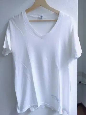 USA제 미군 빈티지 V넥 티셔츠 화이트 무지 챔피온 러셀