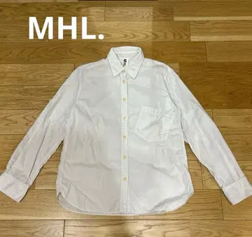 MHL. 긴팔 코튼 셔츠 화이트