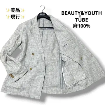 새상품급 현행 BEAUTY&YOUTH TUBE 린넨 100% 더블 그레이 M
